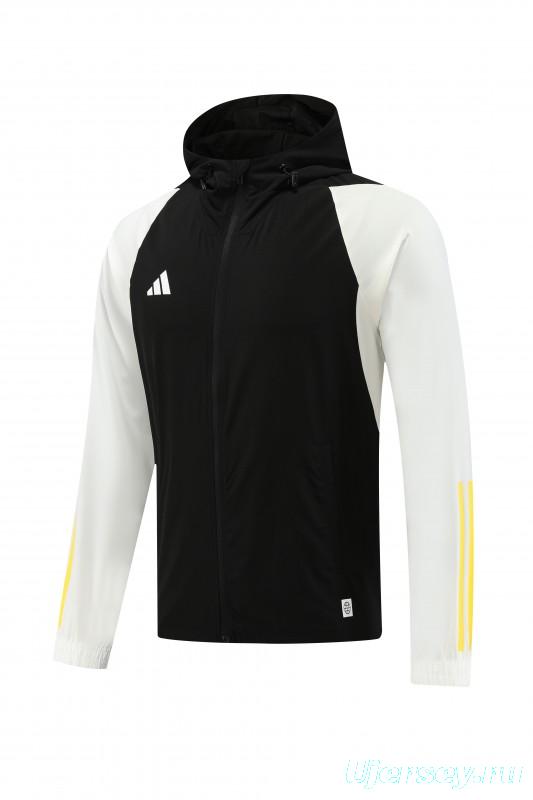 2025 Adidas Black White Half Zipper Jacket+Long Pants S-2XL