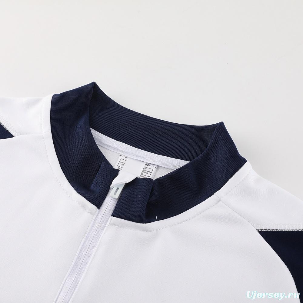 23/24 Ajax White S-2XL Half Zipper Jacket+Long Pants