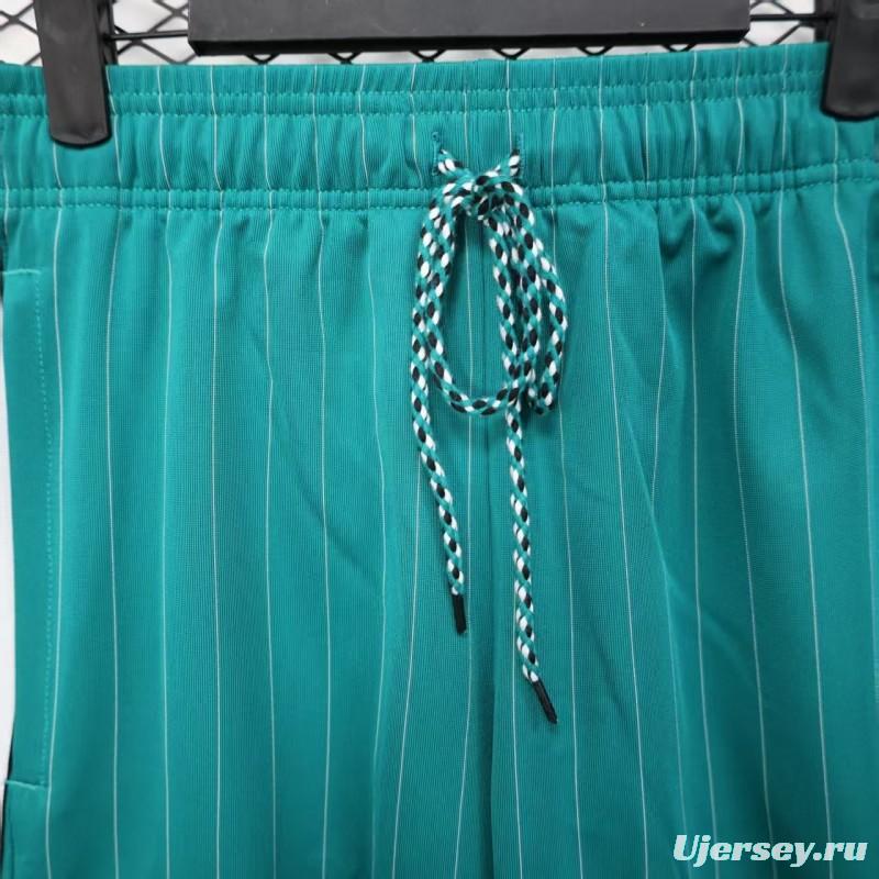 25/26 Liverpool Adidas Original Green with Teal Pinstripes Shorts