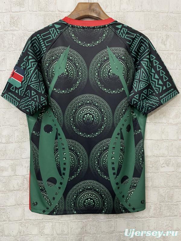 2026 Kenya Green with Black Maasai Shield and Tribal Patterns Jersey