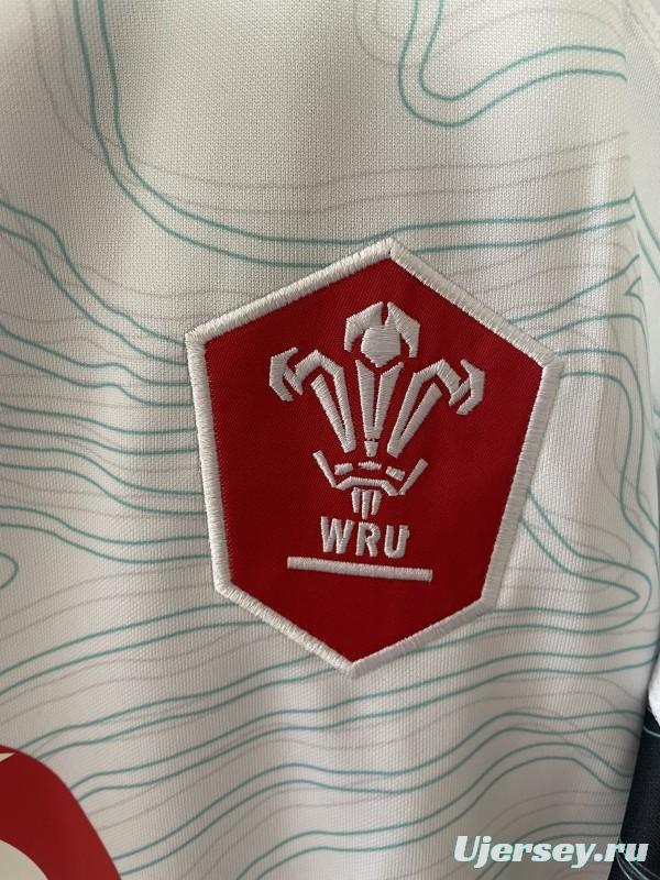 2026 Wales away White with Topographic Pattern Jersey