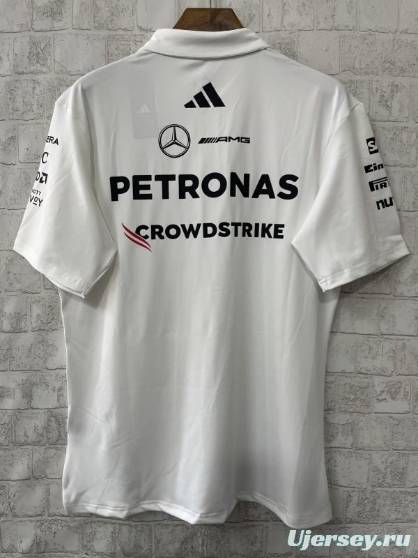 2026 F1 Mercedes-AMG Petronas F1 Team White Polo Shirt
