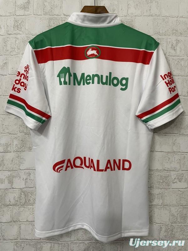 25/26 South Sydney Rabbitohs White with Red and Green Chevron Jersey