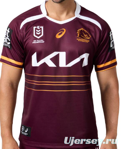 25/26 Brisbane Broncos Maroon with Gold Stripes Jersey