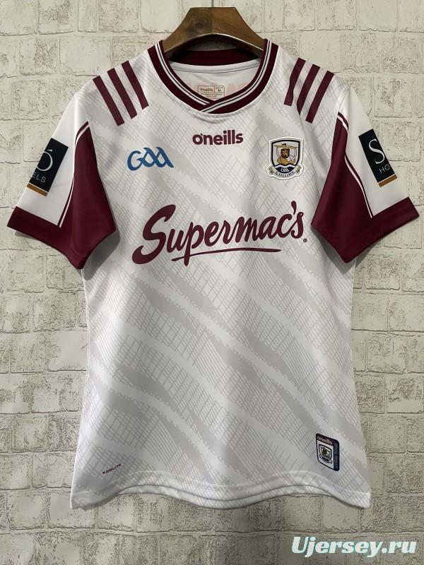 25/26 Galway GAA White with Maroon Trim Away Jersey