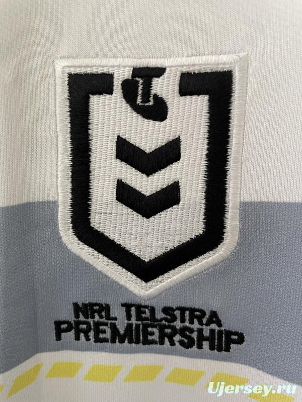 2025 North Queensland Cowboys White Navy Grey 30 Years Anniversary Away Jersey