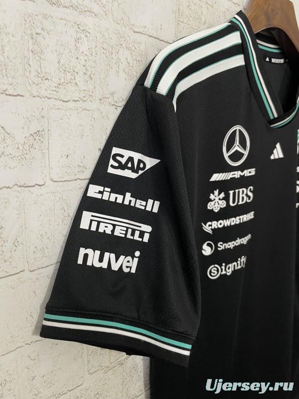 2026 F1 Mercedes-AMG Petronas F1 Team Black with Teal Trim Jersey