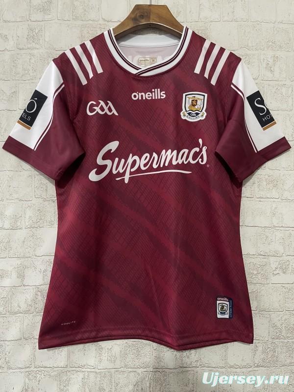 25/26 Galway GAA Maroon with White Trim Home Jersey
