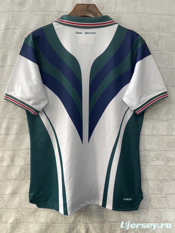 25/26 New Zealand Warriors White with Teal and Navy Chevron Jersey