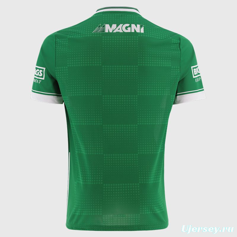 2026 Laois GAA Green with White Horizontal Stripe and Dotted Pattern Jersey