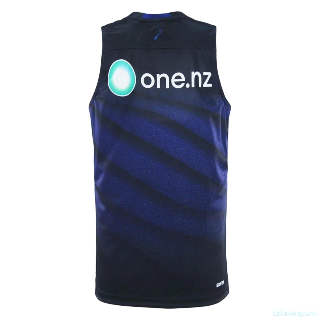 25/26 New Zealand Warriors Navy with Blue Gradient Diagonal Stripes Training Singlet