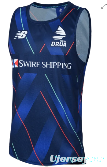 25/26 Fijian Drua Navy with Diagonal Stripes Training Vest