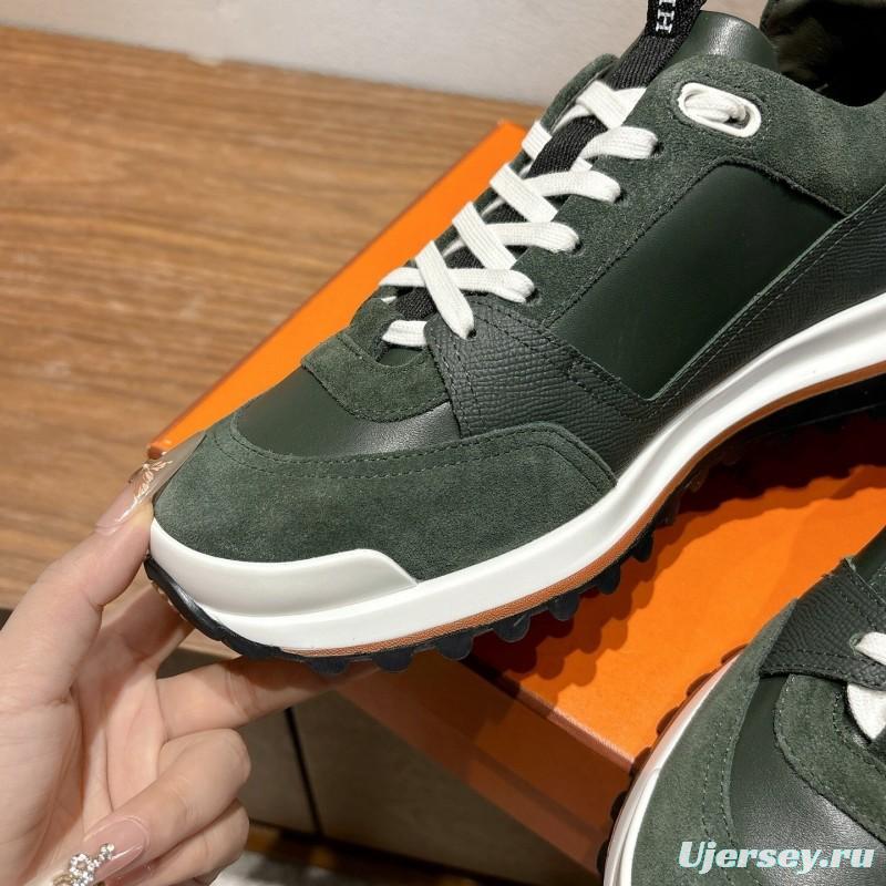 Hermes Boot-Type Shoes with Classic British Color Blocking Design - AS00410