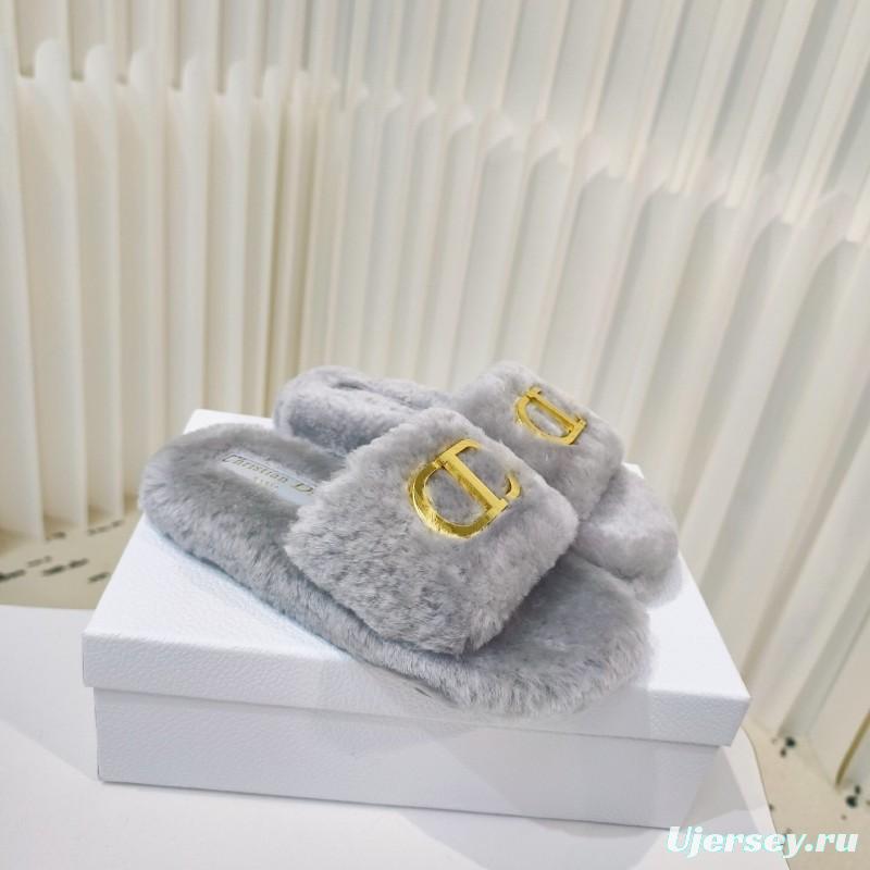 Dior Metal Buckle Wool Slippers Series - LY00280