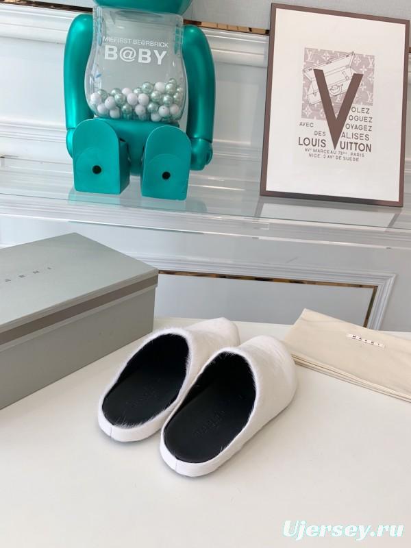 Marni 2025/SS Mule Shoes with Horsehair Design - LY00