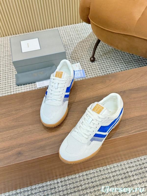 Tom Ford 2025 SS Casual Shoes with Classic Color Blocking and Imported Leather Insole - AS00350