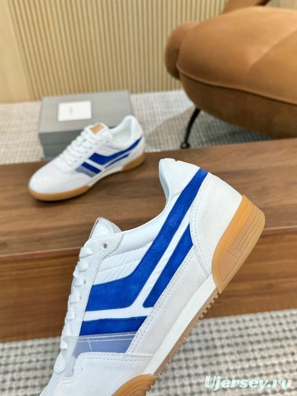 Tom Ford 2025 SS Casual Shoes with Classic Color Blocking and Imported Leather Insole - AS00350