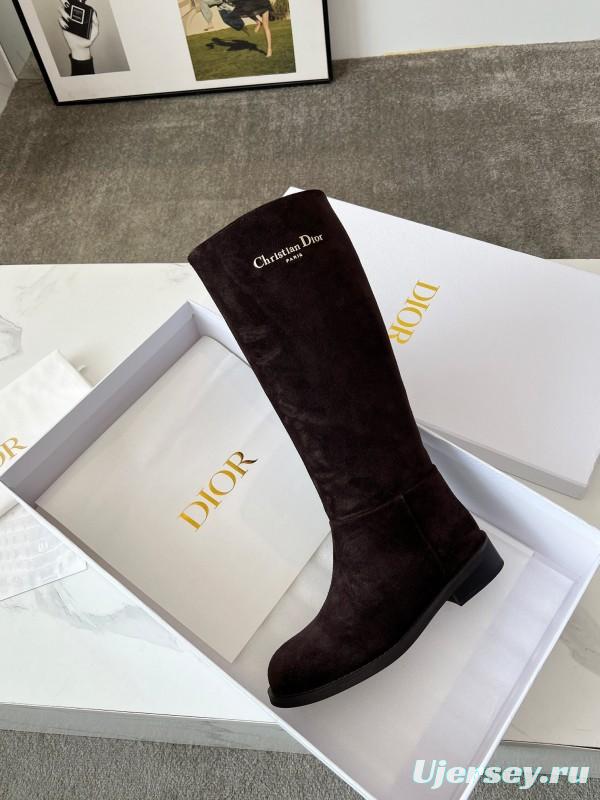 Dior 2025/ss Retro British Style Brogue New Knight Boots - LY00440