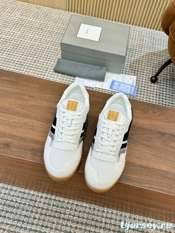 Tom Ford 2025 SS Casual Shoes with Classic Color Blocking and Imported Leather Insole - AS00350