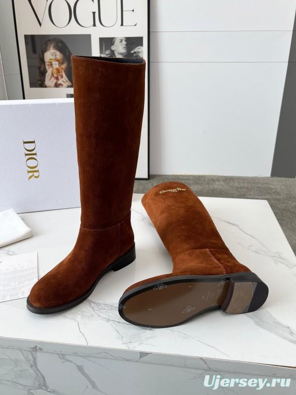 Dior 2025/SS Retro British Style Brogue New Knight Boots - LY00460