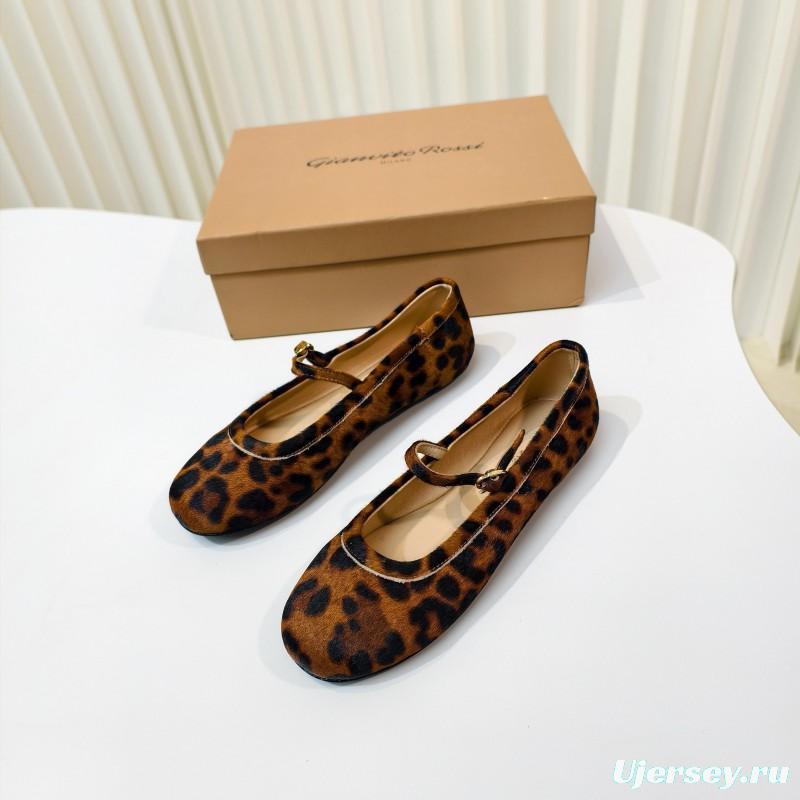 Gianvito Rossi Bohemian Style Flat Ballet Shoes 2025 SS