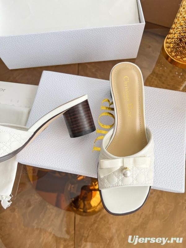 Dior Dway High Heel Sandals with Embroidered Logo - LY00270