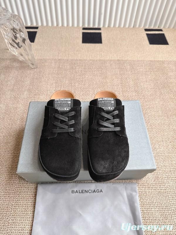 Balenciaga Birkenstock Boston Closed-Toe Soft Footbed Platform Sandals - AS00260