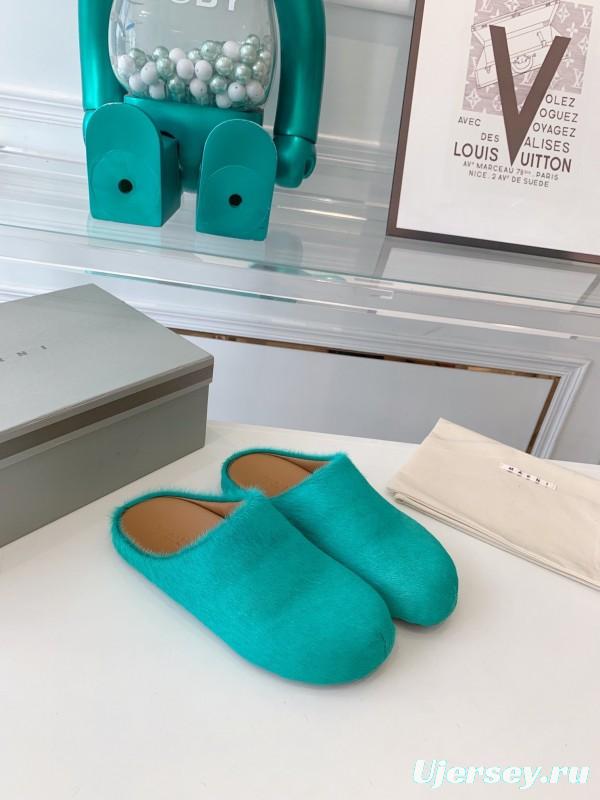 Marni 2025/SS Mule Shoes with Pony Hair - LY00
