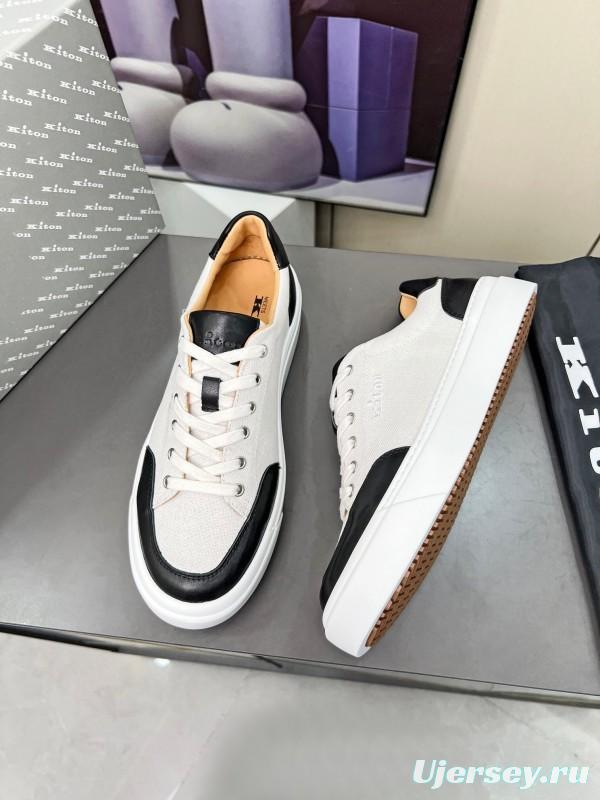 Kiton Spring Summer 2025 Lace-Up Old Money Style Casual Men's Shoes - KFY00320