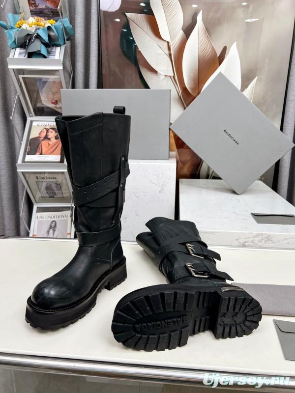 Balenciaga Paris 25FW Venom High-Top Boots Punk Style Motorcycle Ankle Boots 15 Inch - LY00520