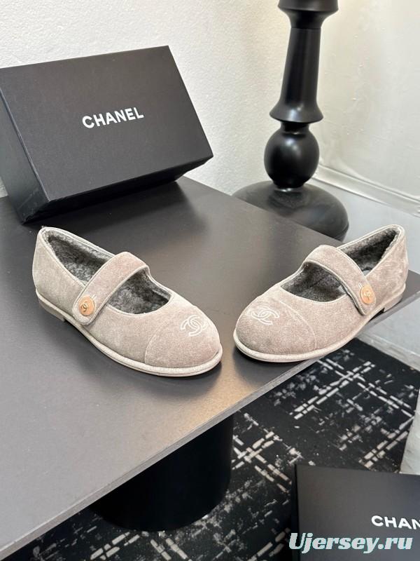 Chanel 2025/SS French Mary Jane Fur Shoes - AW25-MJ01