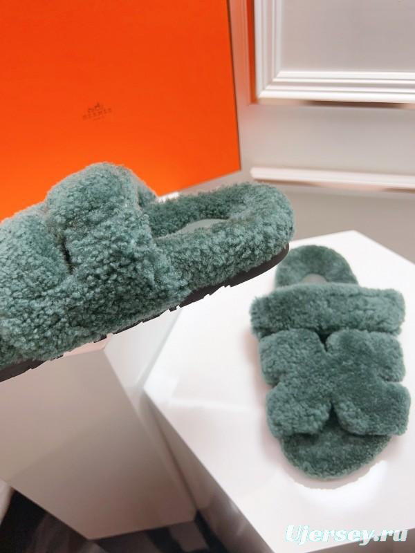 H Love Second Uncle Shoe Fur Slippers - LY00270