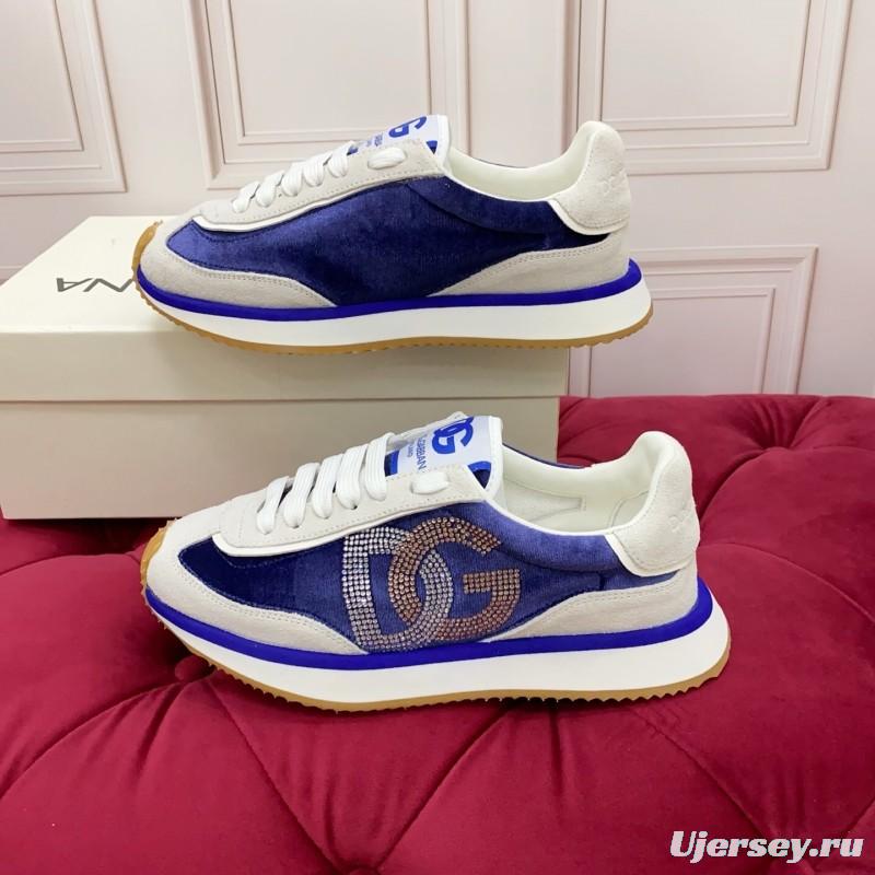 Dolce & Gabbana 2025/SS New Collection Luxury Embroidered Logo Sneakers with Imported Leather - AS00300