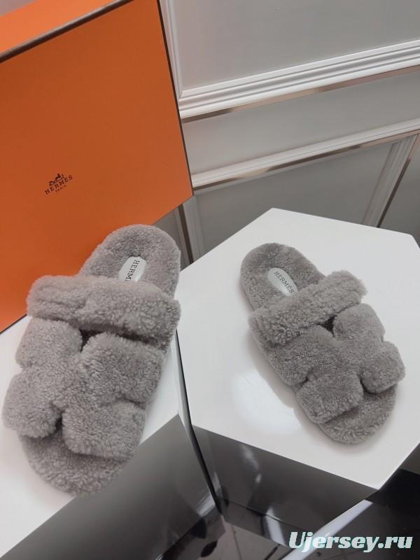H Erijus Shoes 2025/SS Teddy Wool Slippers - LY00270