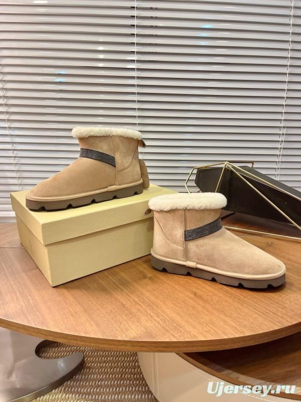 Brunello Cucinelli Winter New Snow Boots Lamb Fur Buns Boots - AS00350