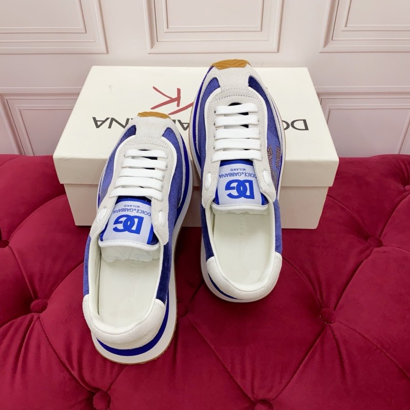 Dolce & Gabbana 2025/SS New Collection Luxury Embroidered Logo Sneakers with Imported Leather - AS00300