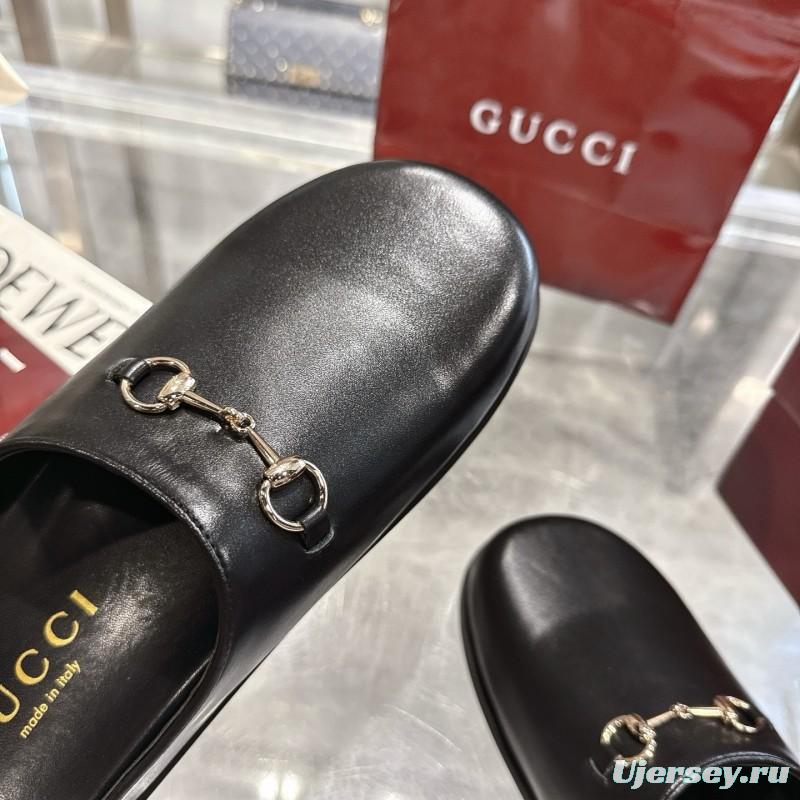 Gucci Camel Suede Horsebit Women's Barefoot Mules - LY00240