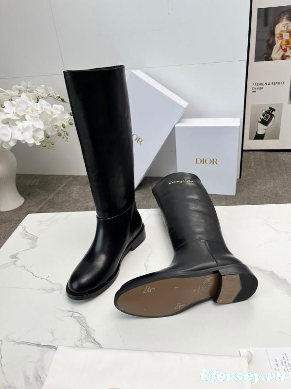 Dior 2025 SS Retro British Style Brogue New Knight Boots - LY00460