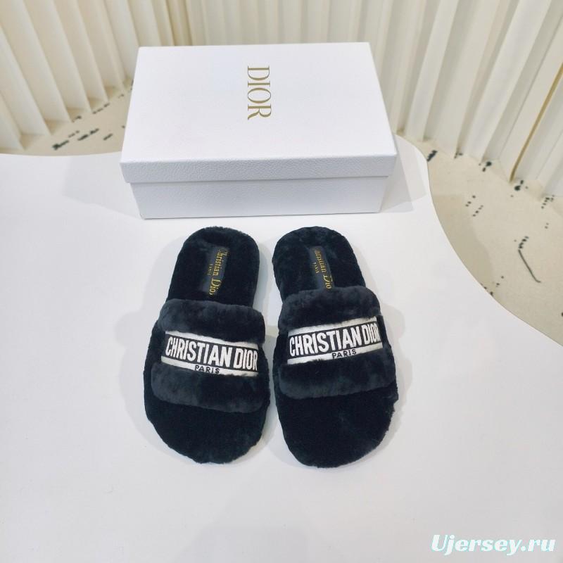 Dior Metal Buckle Wool Slippers Series - 2025SS