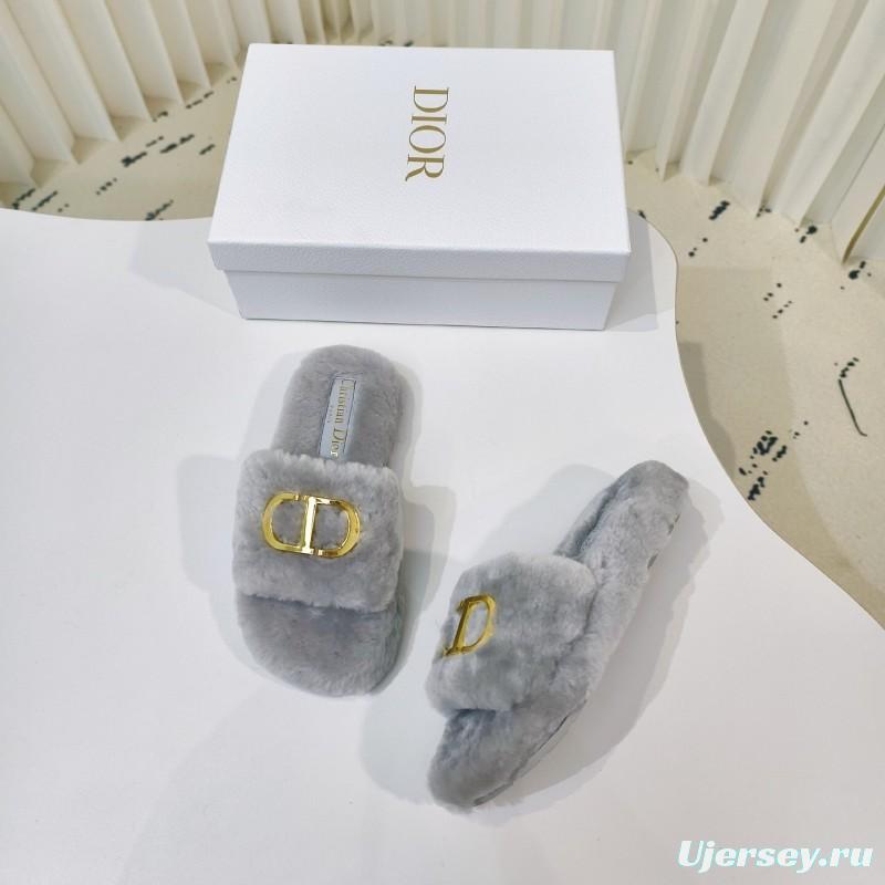 Dior Metal Buckle Wool Slippers Series - LY00280