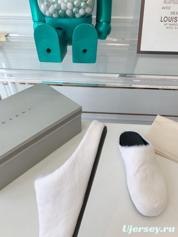 Marni 2025/SS Mule Shoes with Horsehair Design - LY00