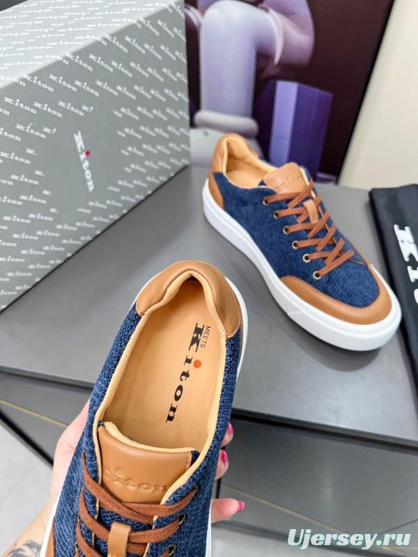 Kiton 2025/SS Tie-Detail Old Money Style Casual Men's Shoes - KFY00320