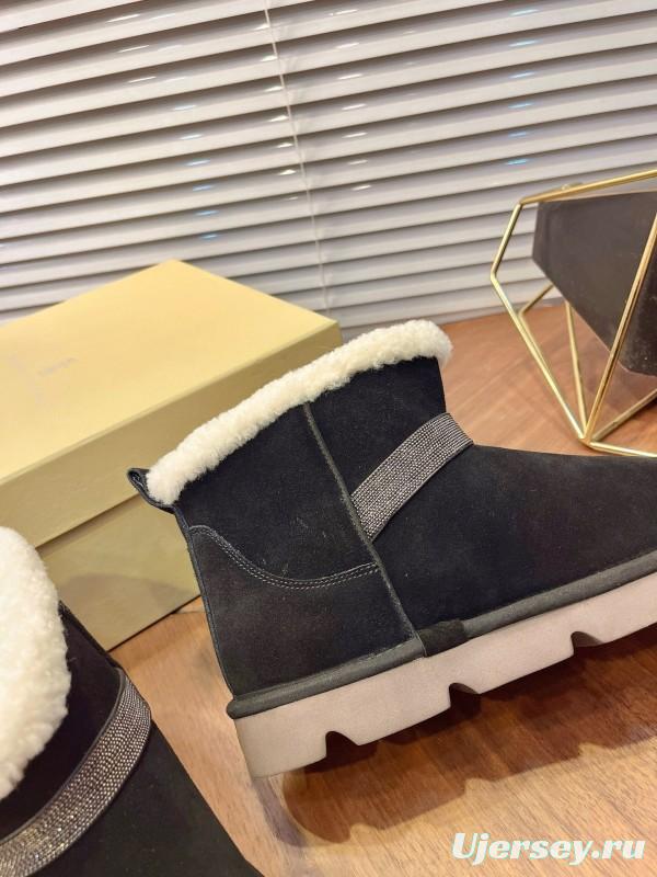 Brunello Cucinelli Winter New Snow Boots Sheepskin Buns Boots - AS00350