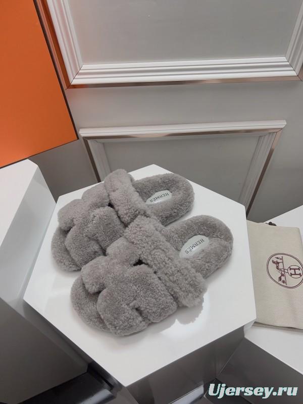 H Erijus Shoes 2025/SS Teddy Wool Slippers - LY00270