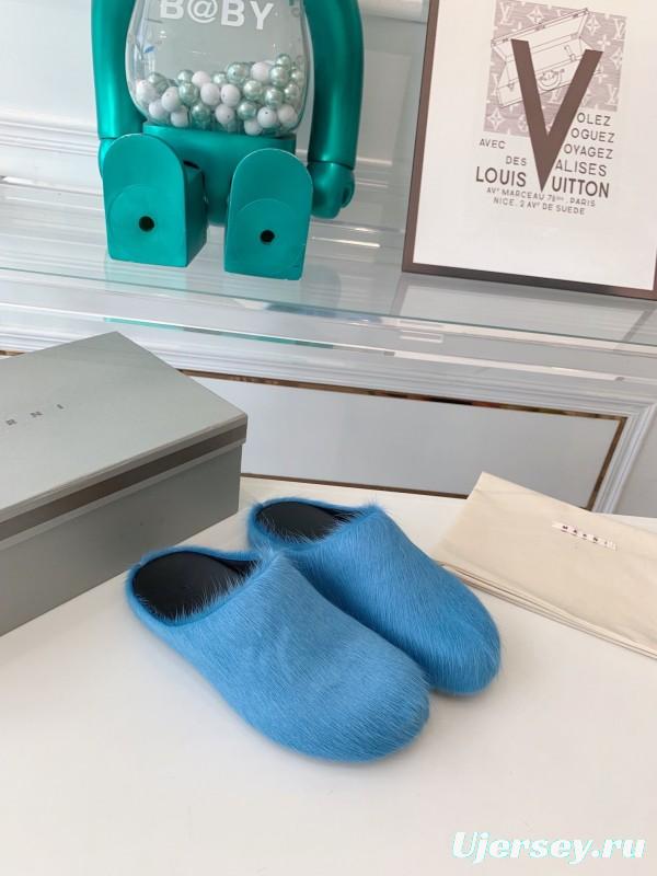 Marni 2025/SS Mule Shoes with Pony Hair - LY00
