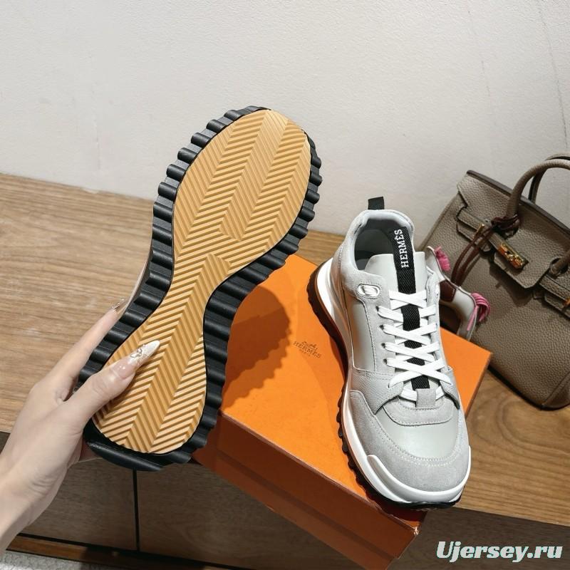 Hermès 2025/SS Autumn Winter New Boot-Type Shoes with British Color Blocking Design - AS00410