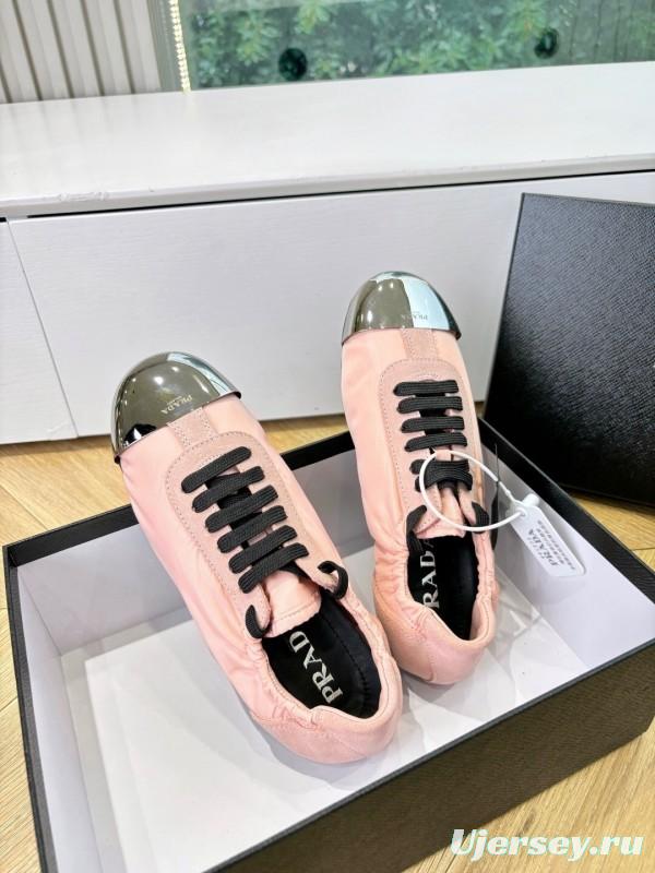 Prada 2025/SS Metal Toe Thin Sole Training Shoes Casual Shoes - LY00280