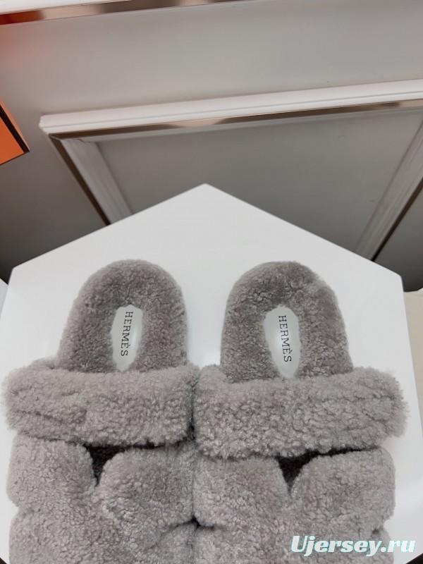 H Erijus Shoes 2025/SS Teddy Wool Slippers - LY00270