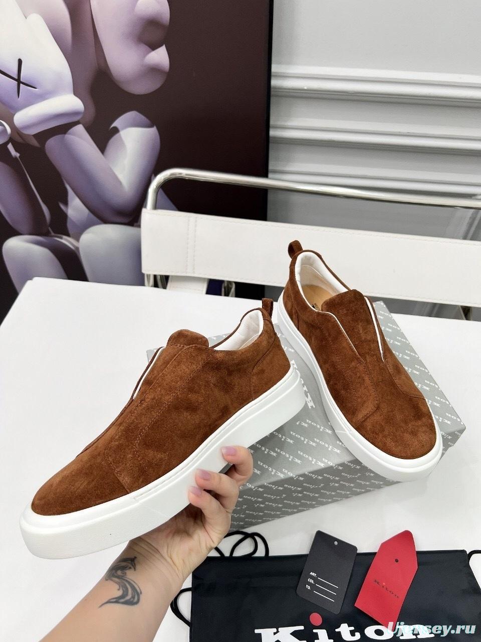 Kiton 2025/SS Slip-On Casual Men's Loafers - KFY00320