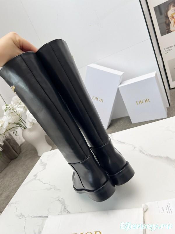 Dior 2025 SS Retro British Style Brogue New Knight Boots - LY00460